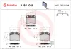 Bremsbelagsatz, Scheibenbremse Vorderachse BREMBO P 85 048 Bild Bremsbelagsatz, Scheibenbremse Vorderachse BREMBO P 85 048