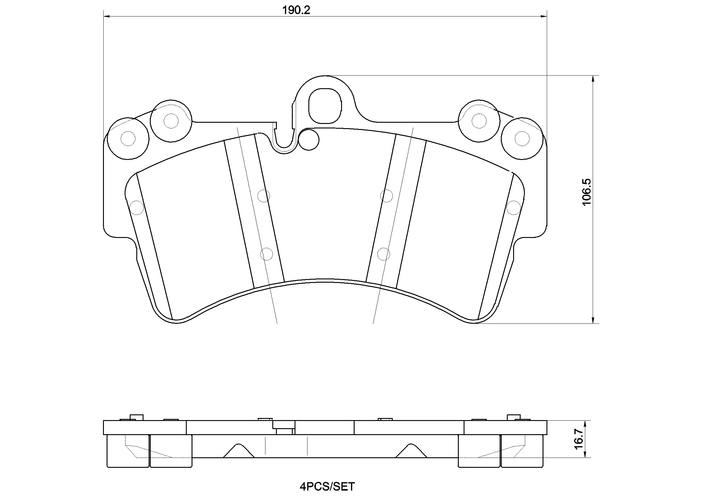 Bremsbelagsatz, Scheibenbremse Vorderachse BREMBO P 85 065X
