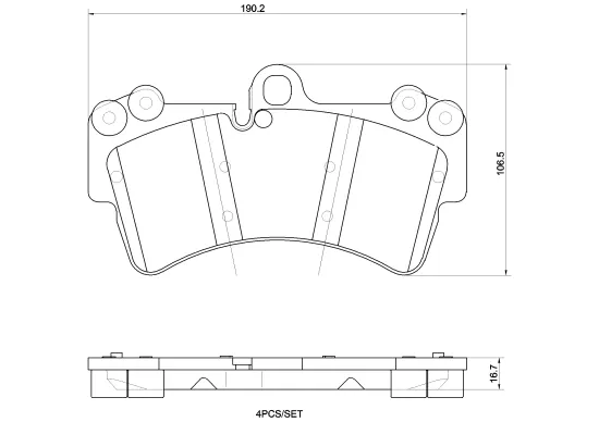 Bremsbelagsatz, Scheibenbremse Vorderachse BREMBO P 85 065X Bild Bremsbelagsatz, Scheibenbremse Vorderachse BREMBO P 85 065X