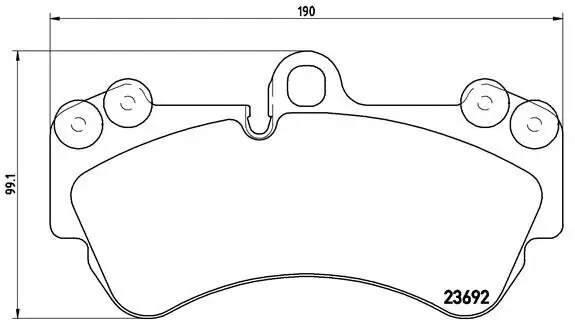 Bremsbelagsatz, Scheibenbremse Vorderachse BREMBO P 85 069