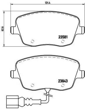 Bremsbelagsatz, Scheibenbremse BREMBO P 85 077