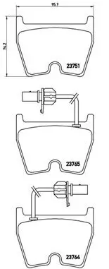 Bremsbelagsatz, Scheibenbremse BREMBO P 85 078