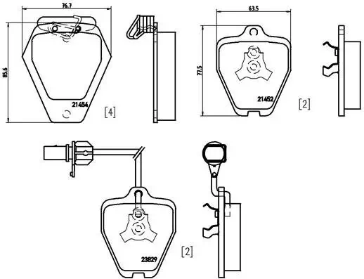 Bremsbelagsatz, Scheibenbremse BREMBO P 85 096