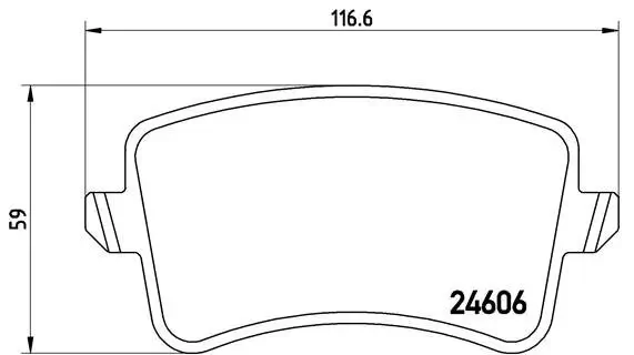 Bremsbelagsatz, Scheibenbremse Hinterachse BREMBO P 85 099X