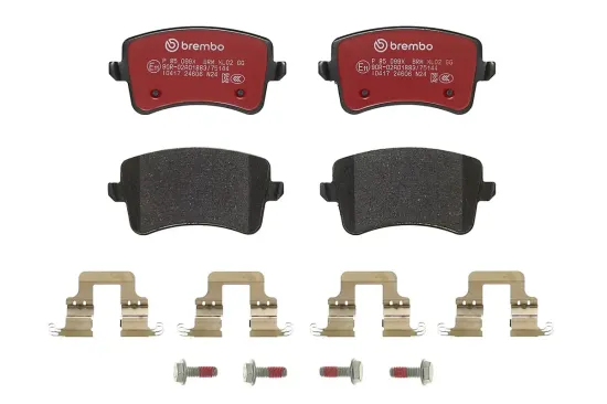 Bremsbelagsatz, Scheibenbremse Hinterachse BREMBO P 85 099X Bild Bremsbelagsatz, Scheibenbremse Hinterachse BREMBO P 85 099X