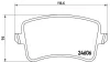 Bremsbelagsatz, Scheibenbremse Hinterachse BREMBO P 85 099X Bild Bremsbelagsatz, Scheibenbremse Hinterachse BREMBO P 85 099X