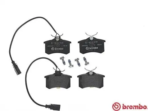 Bremsbelagsatz, Scheibenbremse Hinterachse BREMBO P 85 101 Bild Bremsbelagsatz, Scheibenbremse Hinterachse BREMBO P 85 101