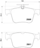 Bremsbelagsatz, Scheibenbremse BREMBO P 85 124