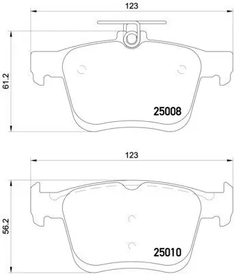 Bremsbelagsatz, Scheibenbremse BREMBO P 85 125E