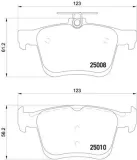 Bremsbelagsatz, Scheibenbremse BREMBO P 85 125E