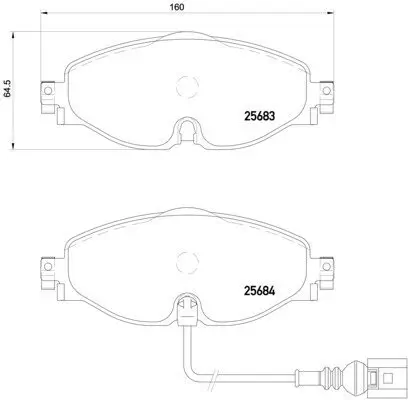 Bremsbelagsatz, Scheibenbremse BREMBO P 85 126X