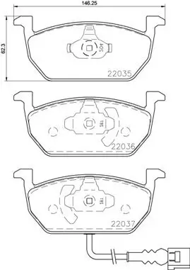 Bremsbelagsatz, Scheibenbremse Vorderachse BREMBO P 85 137X Bild Bremsbelagsatz, Scheibenbremse Vorderachse BREMBO P 85 137X