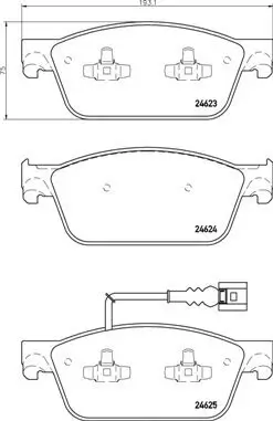 Bremsbelagsatz, Scheibenbremse BREMBO P 85 141