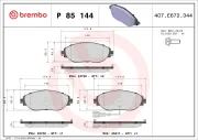 Bremsbelagsatz, Scheibenbremse BREMBO P 85 144X