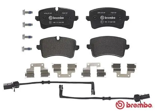 Bremsbelagsatz, Scheibenbremse Hinterachse BREMBO P 85 157 Bild Bremsbelagsatz, Scheibenbremse Hinterachse BREMBO P 85 157