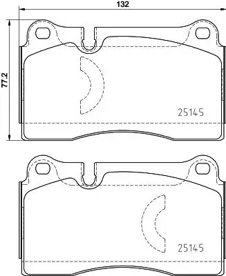 Bremsbelagsatz, Scheibenbremse Vorderachse BREMBO P 85 159