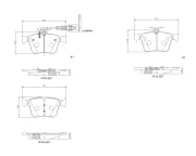 Bremsbelagsatz, Scheibenbremse Hinterachse BREMBO P 85 162X