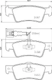 Bremsbelagsatz, Scheibenbremse Hinterachse BREMBO P 85 163