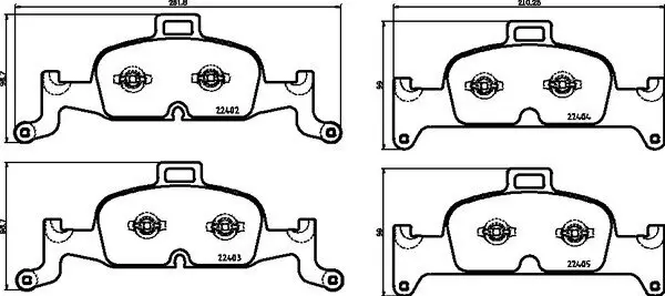 Bremsbelagsatz, Scheibenbremse BREMBO P 85 164