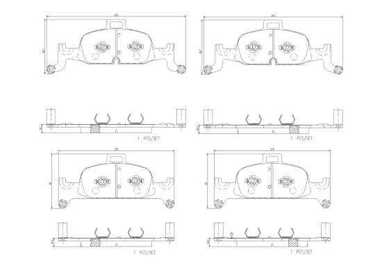 Bremsbelagsatz, Scheibenbremse Vorderachse BREMBO P 85 164G Bild Bremsbelagsatz, Scheibenbremse Vorderachse BREMBO P 85 164G