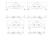 Bremsbelagsatz, Scheibenbremse Vorderachse BREMBO P85164NX
