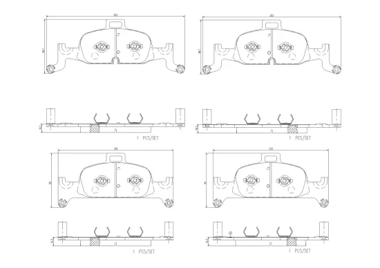 Bremsbelagsatz, Scheibenbremse Vorderachse BREMBO P85164NX Bild Bremsbelagsatz, Scheibenbremse Vorderachse BREMBO P85164NX