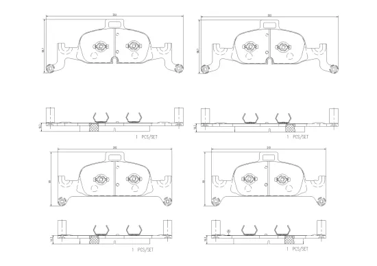 Bremsbelagsatz, Scheibenbremse Vorderachse BREMBO P85164NX Bild Bremsbelagsatz, Scheibenbremse Vorderachse BREMBO P85164NX