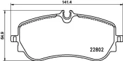 Bremsbelagsatz, Scheibenbremse BREMBO P 85 172