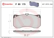 Bremsbelagsatz, Scheibenbremse BREMBO P 85 175