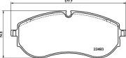 Bremsbelagsatz, Scheibenbremse Vorderachse BREMBO P 85 179