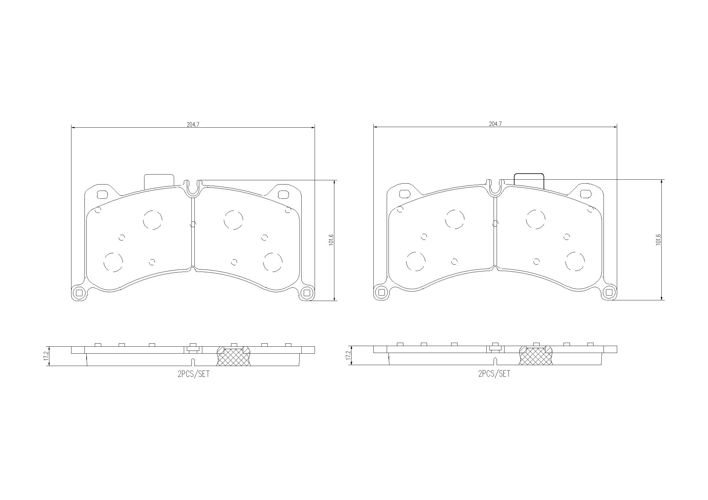 Bremsbelagsatz, Scheibenbremse Vorderachse BREMBO P 85 183