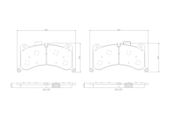 Bremsbelagsatz, Scheibenbremse Vorderachse BREMBO P 85 183 Bild Bremsbelagsatz, Scheibenbremse Vorderachse BREMBO P 85 183
