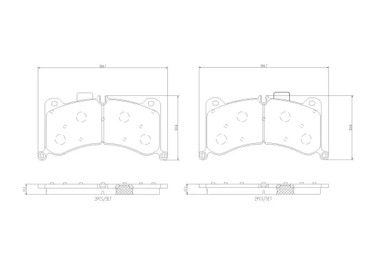 Bremsbelagsatz, Scheibenbremse Vorderachse BREMBO P 85 183 Bild Bremsbelagsatz, Scheibenbremse Vorderachse BREMBO P 85 183