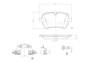 Bremsbelagsatz, Scheibenbremse Hinterachse BREMBO P 85 190