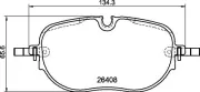 Bremsbelagsatz, Scheibenbremse Vorderachse BREMBO P 85 195