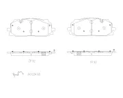Bremsbelagsatz, Scheibenbremse Vorderachse BREMBO P 85 202