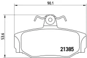 Bremsbelagsatz, Scheibenbremse Hinterachse BREMBO P 86 009