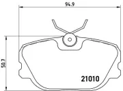 Bremsbelagsatz, Scheibenbremse Vorderachse BREMBO P 86 011