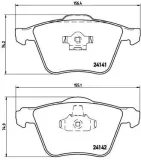 Bremsbelagsatz, Scheibenbremse Vorderachse BREMBO P 86 018