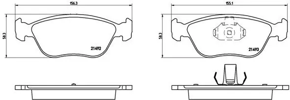 Bremsbelagsatz, Scheibenbremse Vorderachse BREMBO P 86 024
