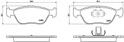 Bremsbelagsatz, Scheibenbremse Vorderachse BREMBO P 86 024
