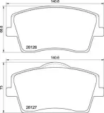 Bremsbelagsatz, Scheibenbremse Vorderachse BREMBO P 86 031