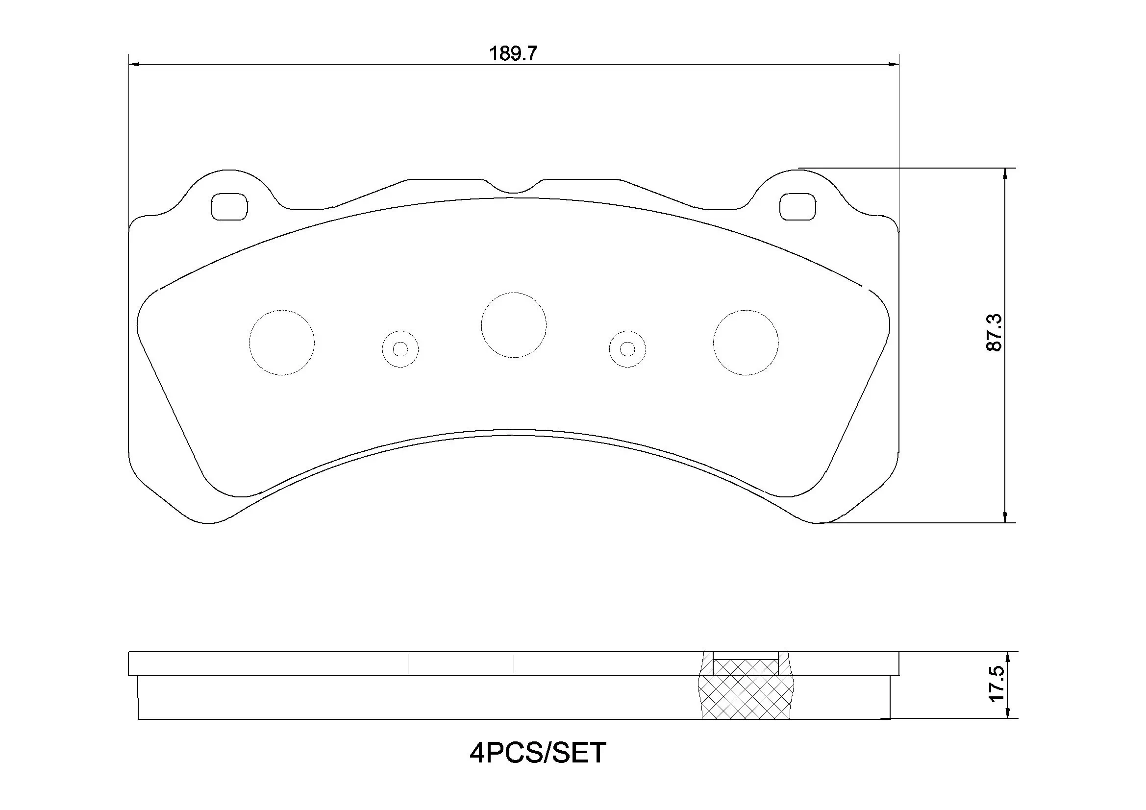 Bremsbelagsatz, Scheibenbremse Vorderachse BREMBO P 86 034