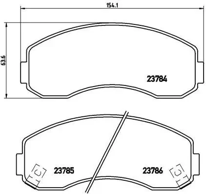 Bremsbelagsatz, Scheibenbremse Vorderachse BREMBO P 99 003