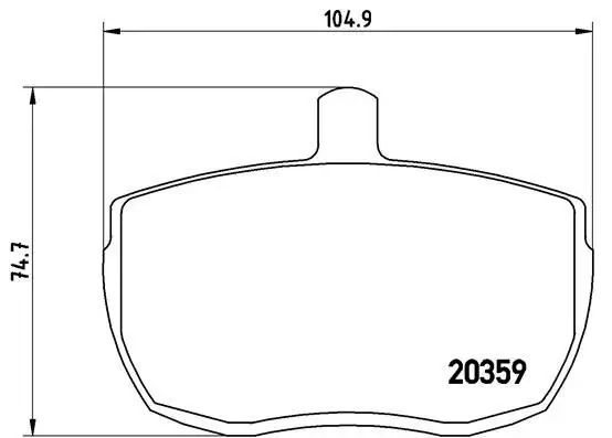 Bremsbelagsatz, Scheibenbremse Vorderachse BREMBO P A6 001