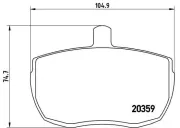 Bremsbelagsatz, Scheibenbremse BREMBO P A6 001