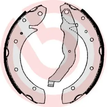 Bremsbackensatz Hinterachse BREMBO S 06 506 Bild Bremsbackensatz Hinterachse BREMBO S 06 506