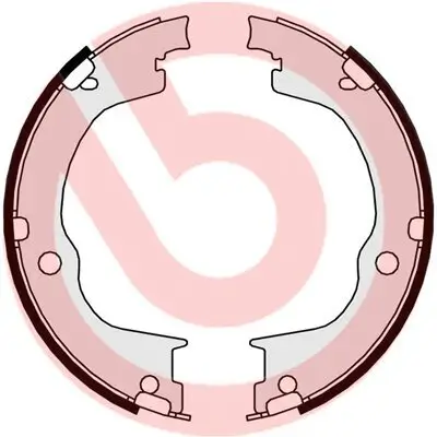 Bremsbackensatz, Feststellbremse Hinterachse BREMBO S 10 515