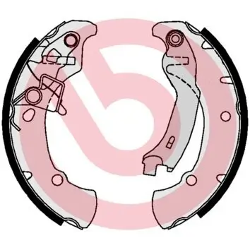 Bremsbackensatz Hinterachse BREMBO S 16 516 Bild Bremsbackensatz Hinterachse BREMBO S 16 516