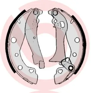 Bremsbackensatz Hinterachse BREMBO S 23 506 Bild Bremsbackensatz Hinterachse BREMBO S 23 506